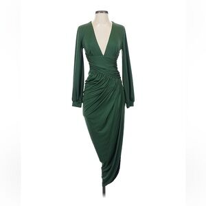 Deep V Green Long Sleeve Dress - NWT